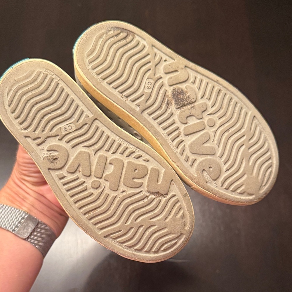 Native Kids Gray and Tan Slip-On Sneakers - Picture 3 of 4